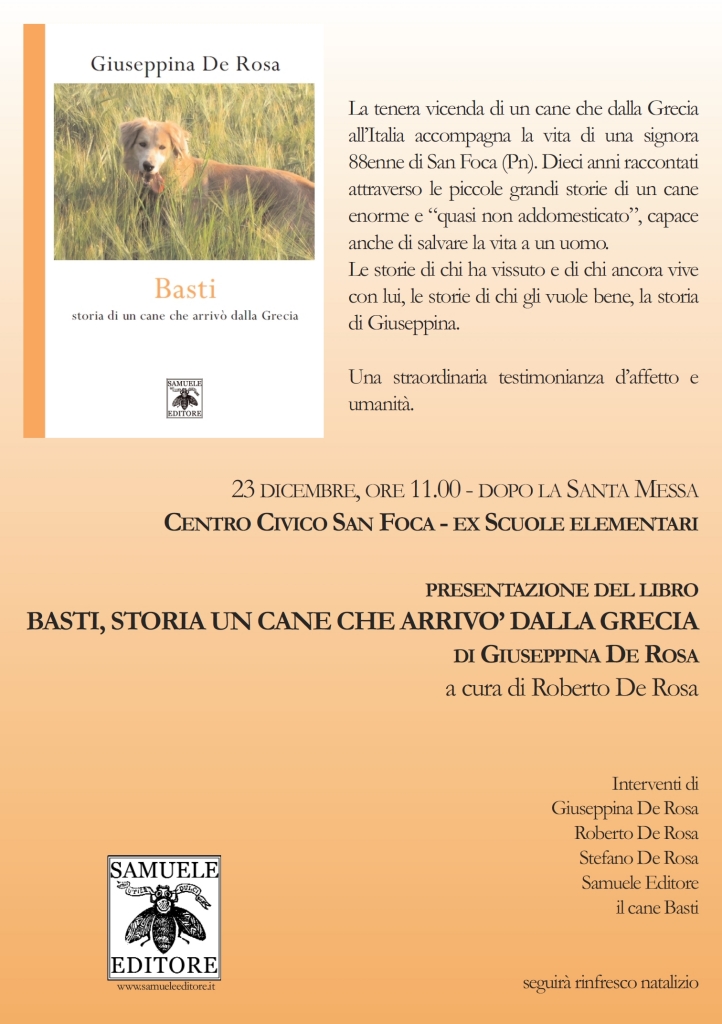 Scopri di più sull'articolo Presentazione “Basti” – 23 dicembre San Foca (Pn)