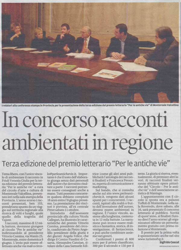 Scopri di più sull'articolo dal Messaggero Veneto del 5 febbraio