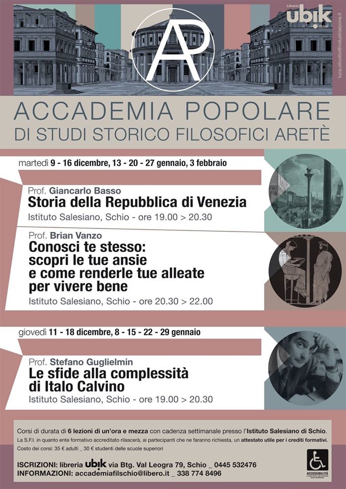 Scopri di più sull'articolo Incontri dell’Accademia Popolare di studi storico filosofici Aretè