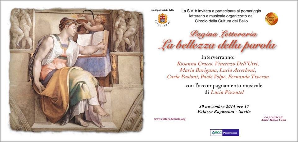 Scopri di più sull'articolo La bellezza della parola – Sacile 30 novembre