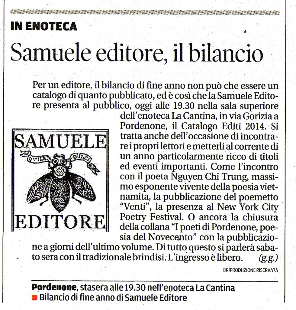 Scopri di più sull'articolo dal Messaggero Veneto del 27 dicembre