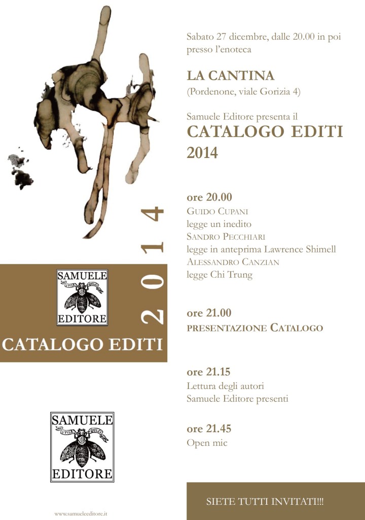 Scopri di più sull'articolo Presentazione Catalogo Editi 2014 – 27 dicembre, Pordenone