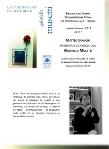 Scopri di più sull'articolo Gabriella Musetti a Ferrara – 4 marzo