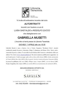 Scopri di più sull'articolo Autoritratti: Gabriella Musetti – Udine, 7 aprile