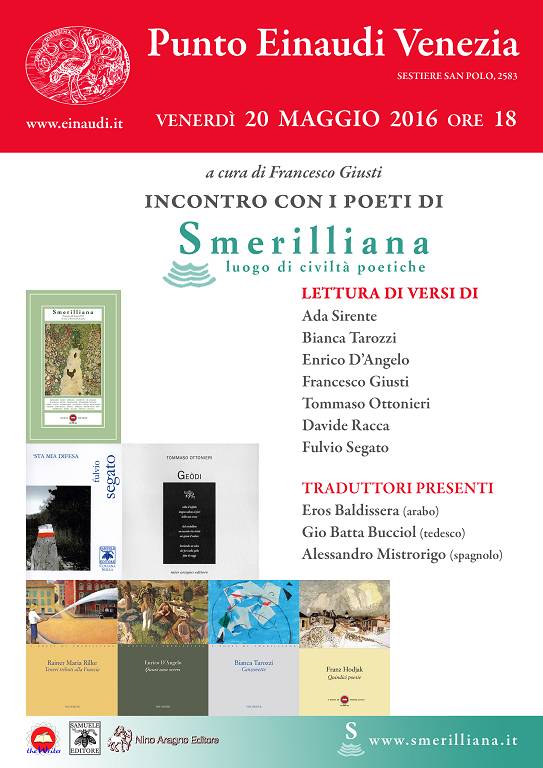 Scopri di più sull'articolo INCONTRO CON I POETI DI SMERILLIANA – Venezia 20 maggio