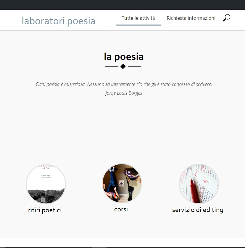 Al momento stai visualizzando Nasce LABORATORI POESIA