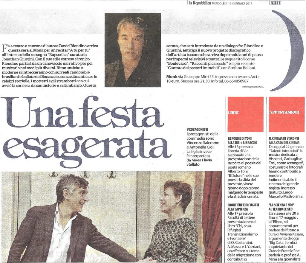 Scopri di più sull'articolo da La Repubblica del 18 gennaio