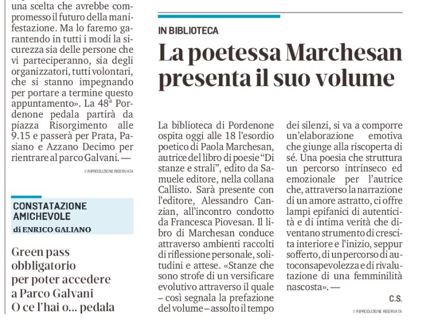 Scopri di più sull'articolo dal Messaggero Veneto del 24 agosto