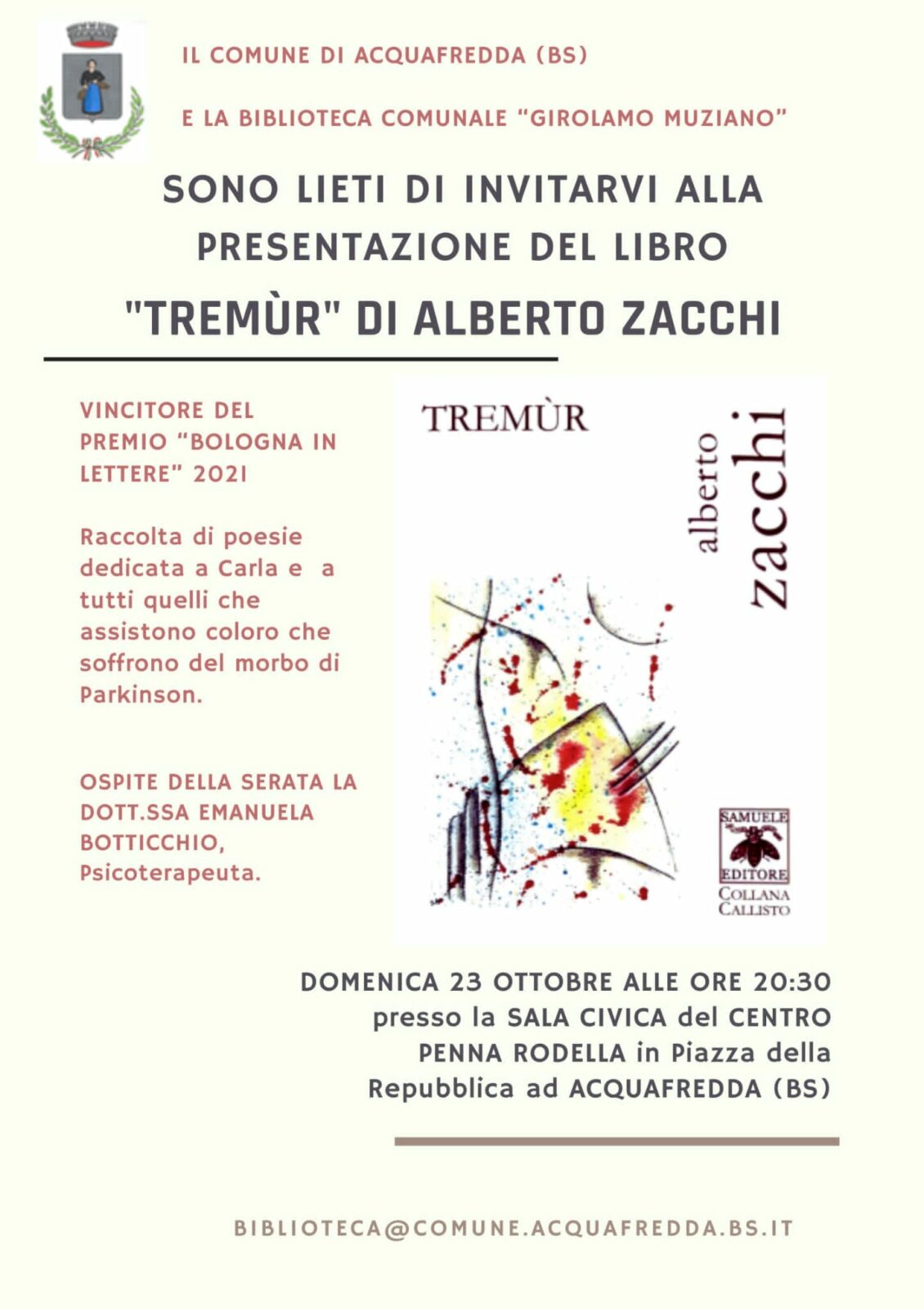 Al momento stai visualizzando Tremùr ad Acquafredda, Bs – 23 ottobre