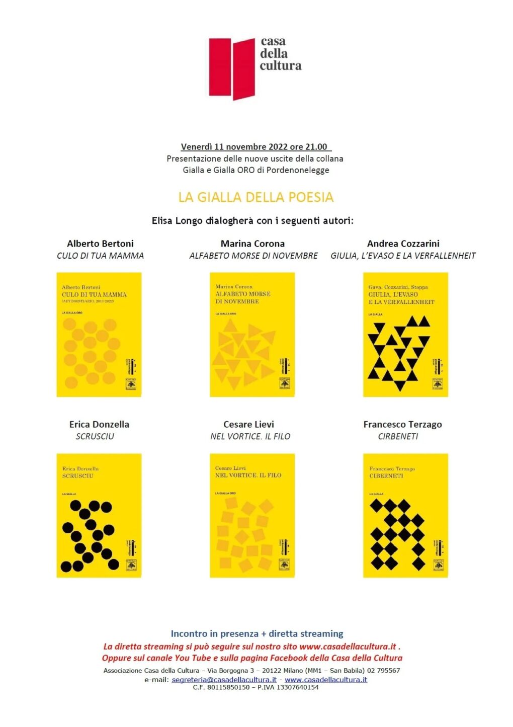 Scopri di più sull'articolo La Gialla della Poesia – Milano 11 novembre