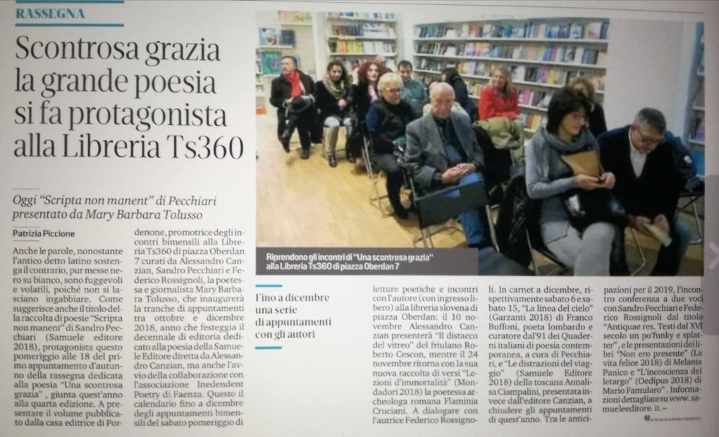 Scopri di più sull'articolo dal Piccolo del 27 ottobre