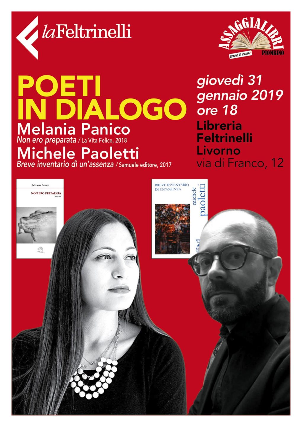 Scopri di più sull'articolo Poeti in dialogo – 31 gennaio, Livorno