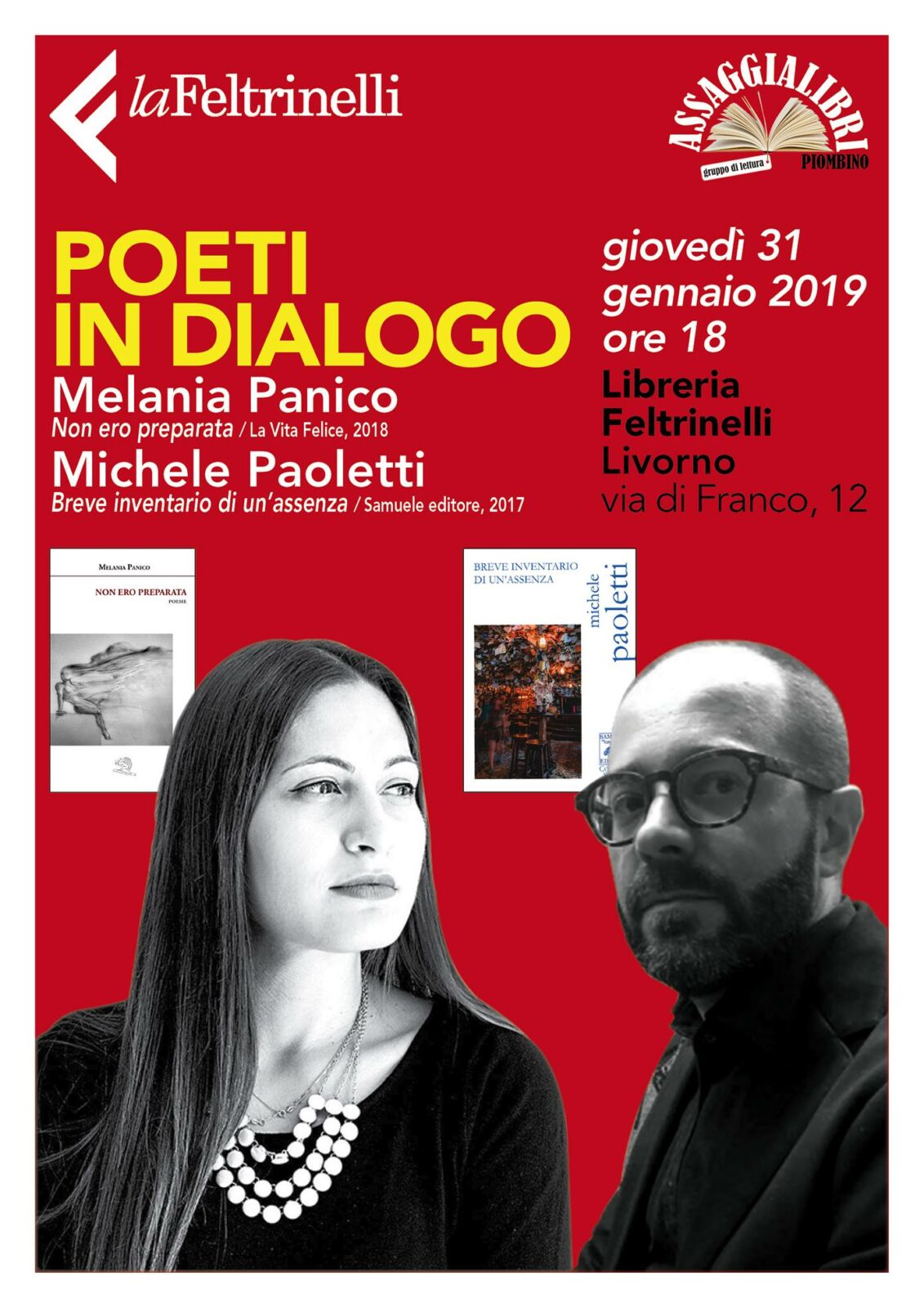 Al momento stai visualizzando Poeti in dialogo – 31 gennaio, Livorno