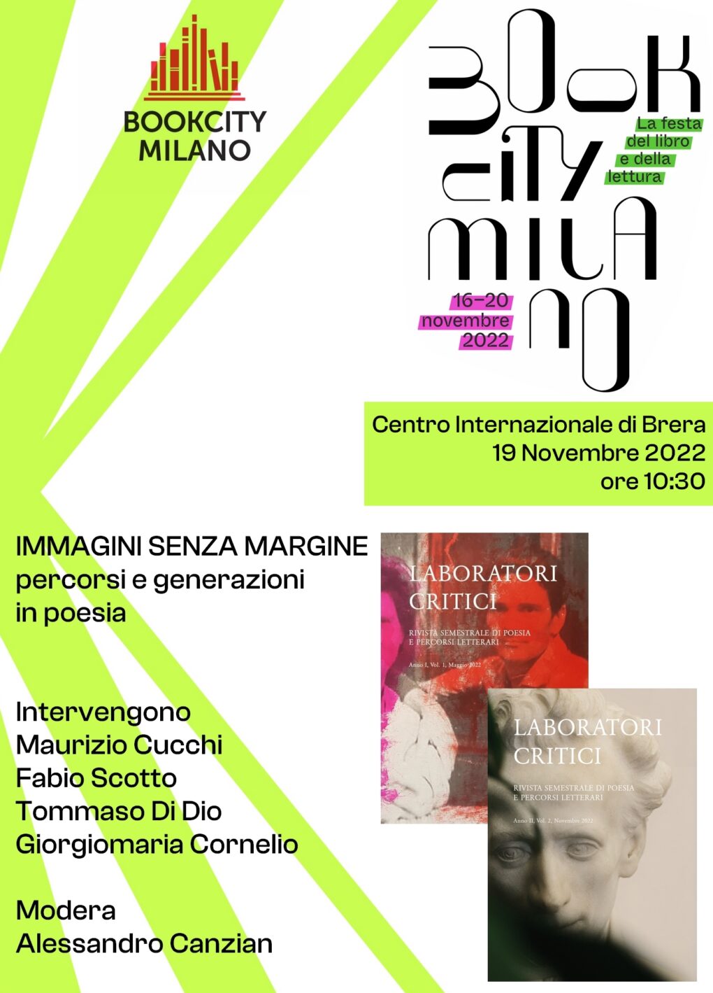 Scopri di più sull'articolo Bookcity Milano 2022: Immagini senza margine – percorsi e generazioni in poesia – 19 novembre