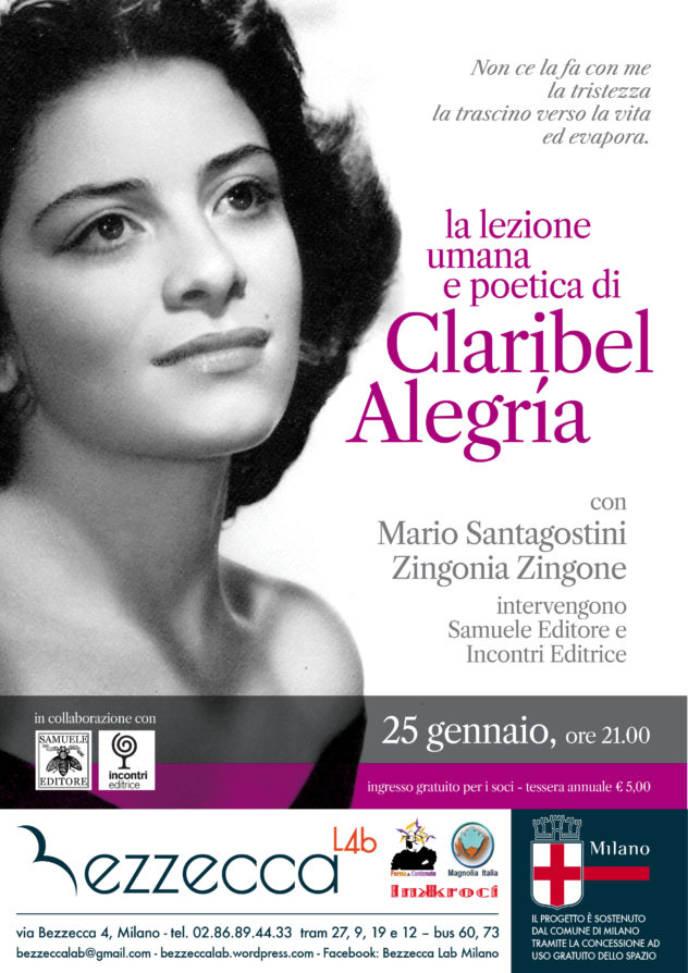 Scopri di più sull'articolo La lezione umana e poetica di Claribel Alegría – Milano 25 gennaio