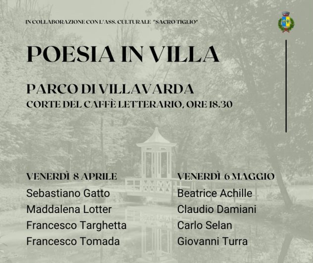 Scopri di più sull'articolo Poesia in villa – 8 aprile / 6 maggio