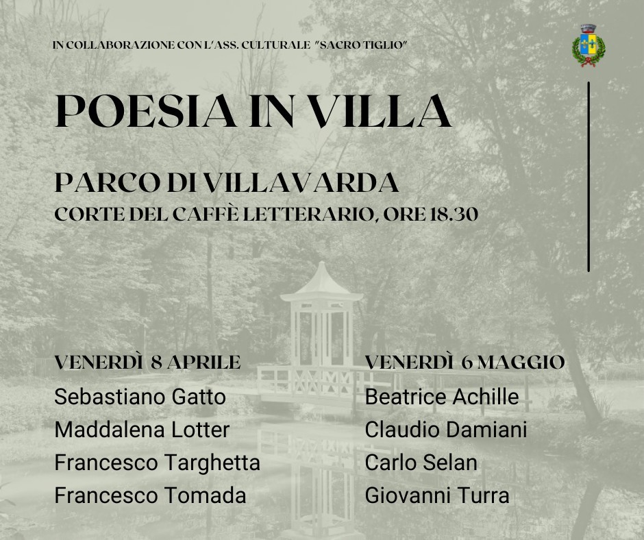 Al momento stai visualizzando Poesia in villa – 8 aprile / 6 maggio