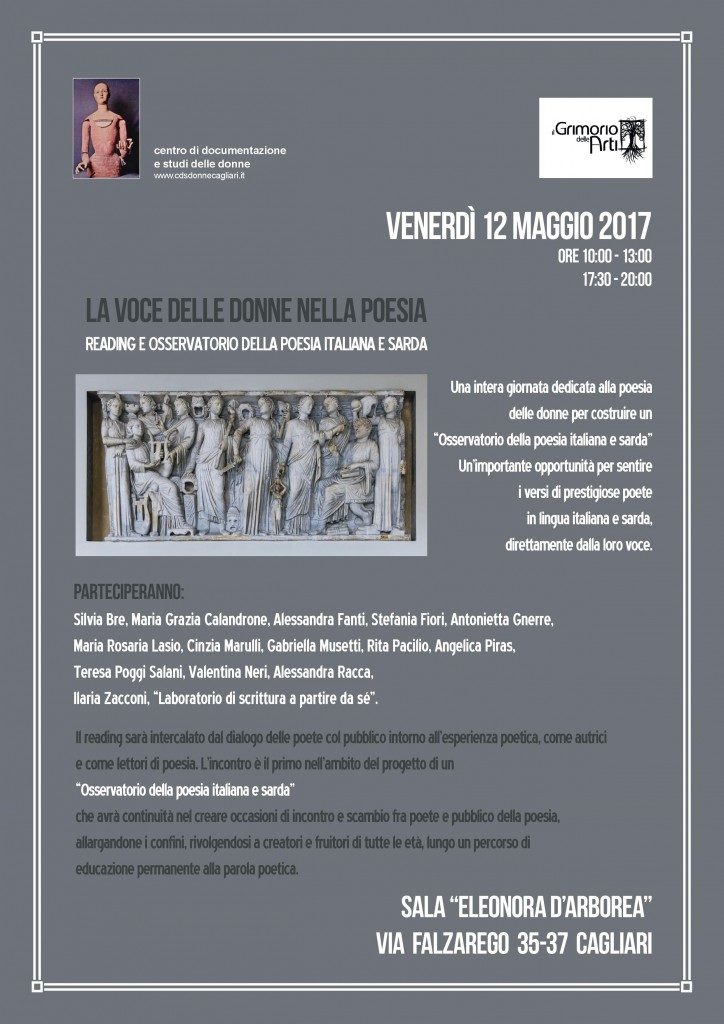 Scopri di più sull'articolo LA VOCE DELLE DONNE NELLA POESIA – Cagliari 12 maggio