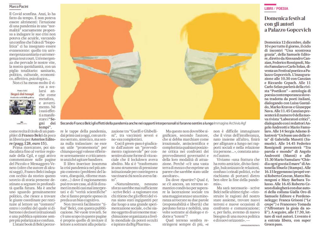 Scopri di più sull'articolo dal Piccolo del 7 dicembre su Una Scontrosa Grazia – il Festival