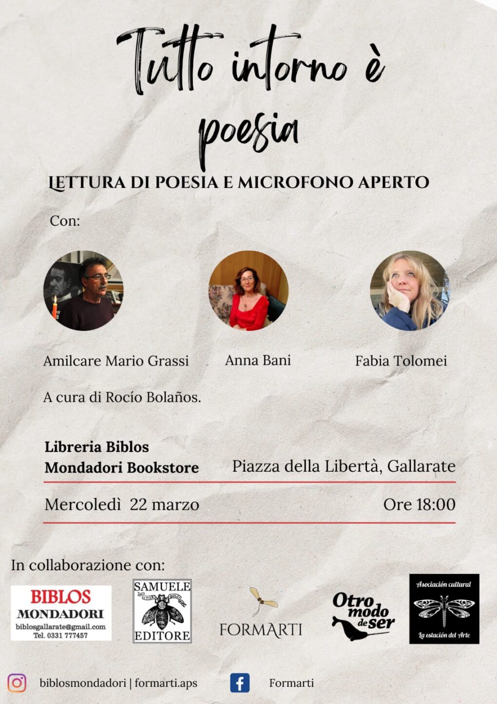 Scopri di più sull'articolo Tutto intorno è poesia – 22 marzo