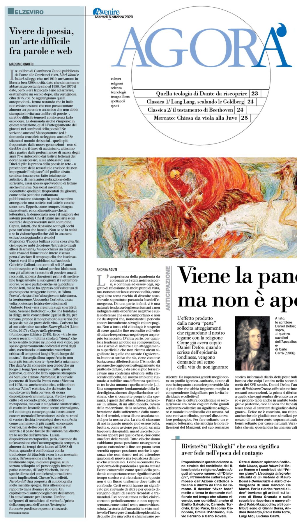 Scopri di più sull'articolo Nerotonia su L’Avvenire del 6 ottobre