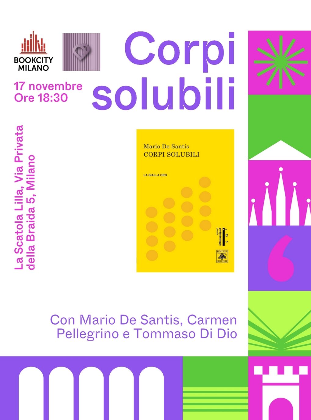 Scopri di più sull'articolo Bookcity Milano 2023: Corpi solubili – 17 novembre