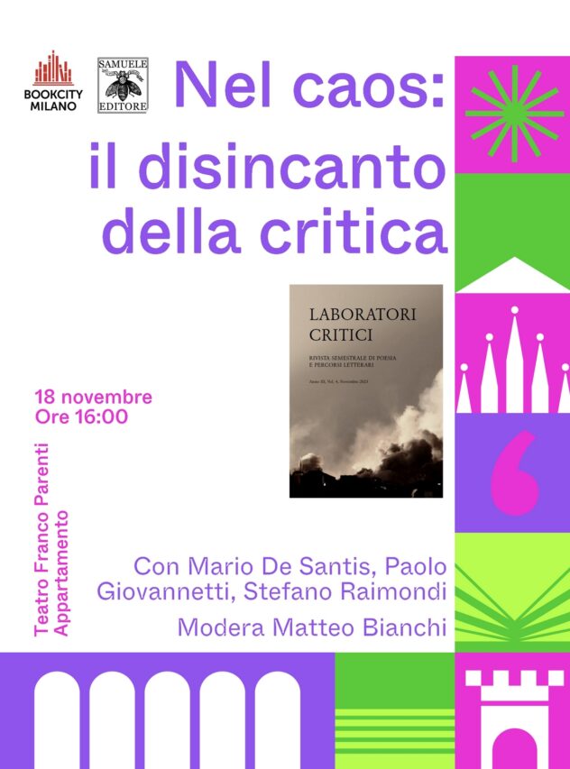 Scopri di più sull'articolo Bookcity Milano 2023: Nel caos: il disincanto della critica – 18 novembre