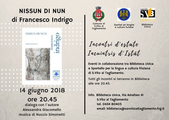 Al momento stai visualizzando Nissun di nun a San Vito – 14 giugno