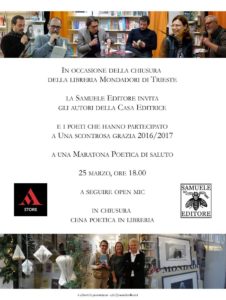 Scopri di più sull'articolo Maratona Poetica e Cena in libreria – 25 marzo, Trieste