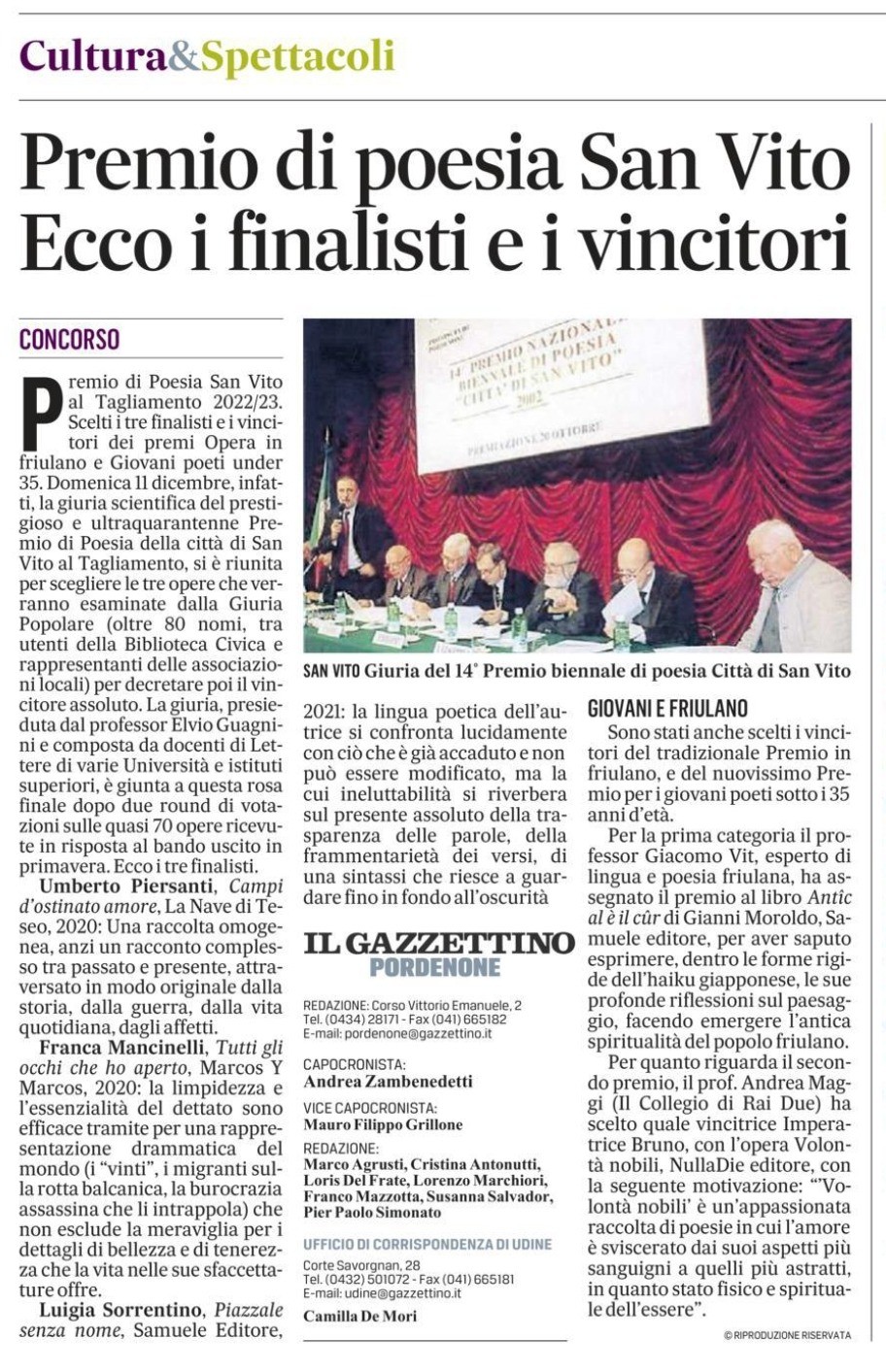 Scopri di più sull'articolo da Il Gazzettino del 17 dicembre