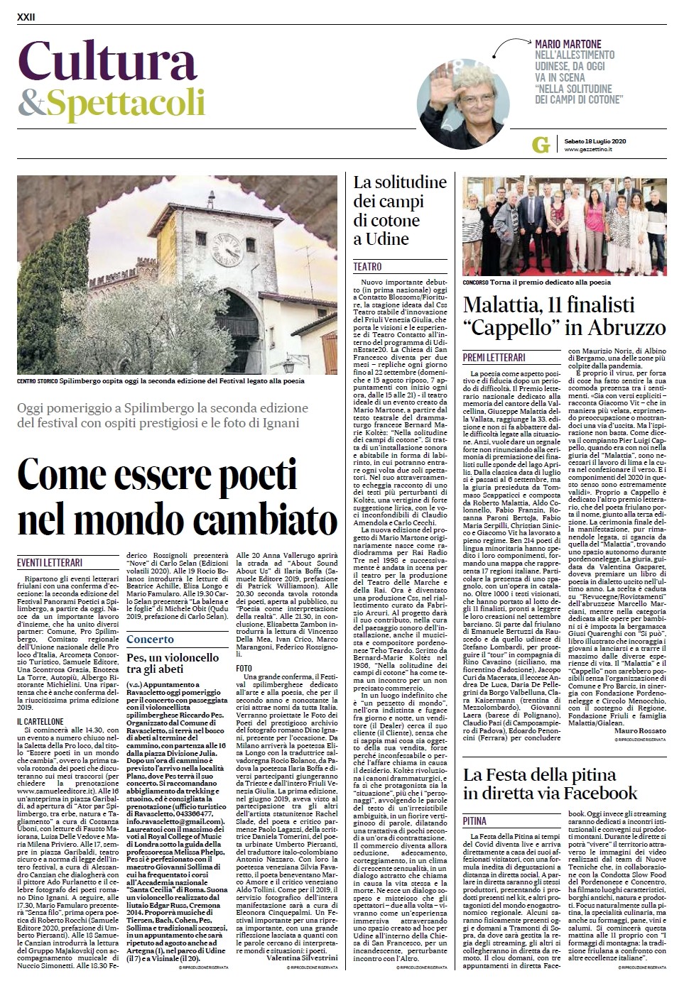 Scopri di più sull'articolo dal Gazzettino del 18 luglio