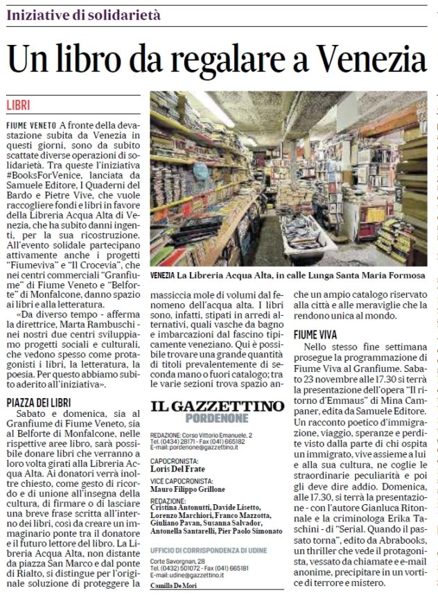 Scopri di più sull'articolo da Il Gazzettino del 20 novembre