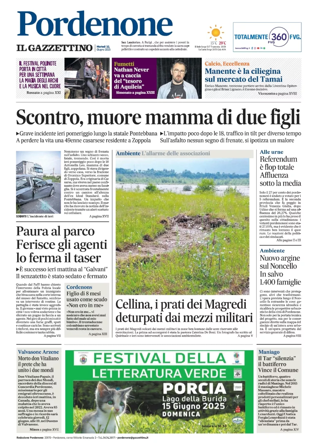 Scopri di più sull'articolo dal Gazzettino del 10 giugno