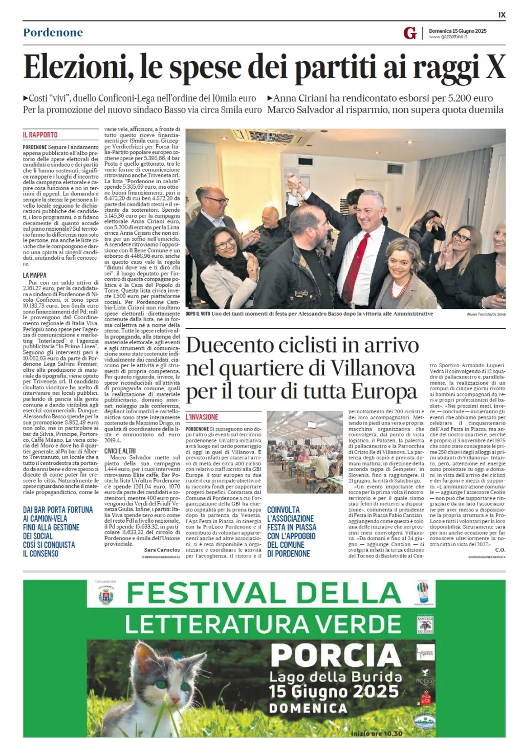 Scopri di più sull'articolo dal Gazzettino del 15 giugno