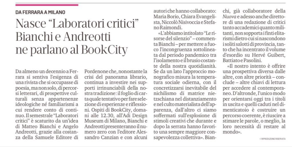 Scopri di più sull'articolo da La Nuova Ferrara del 18 novembre