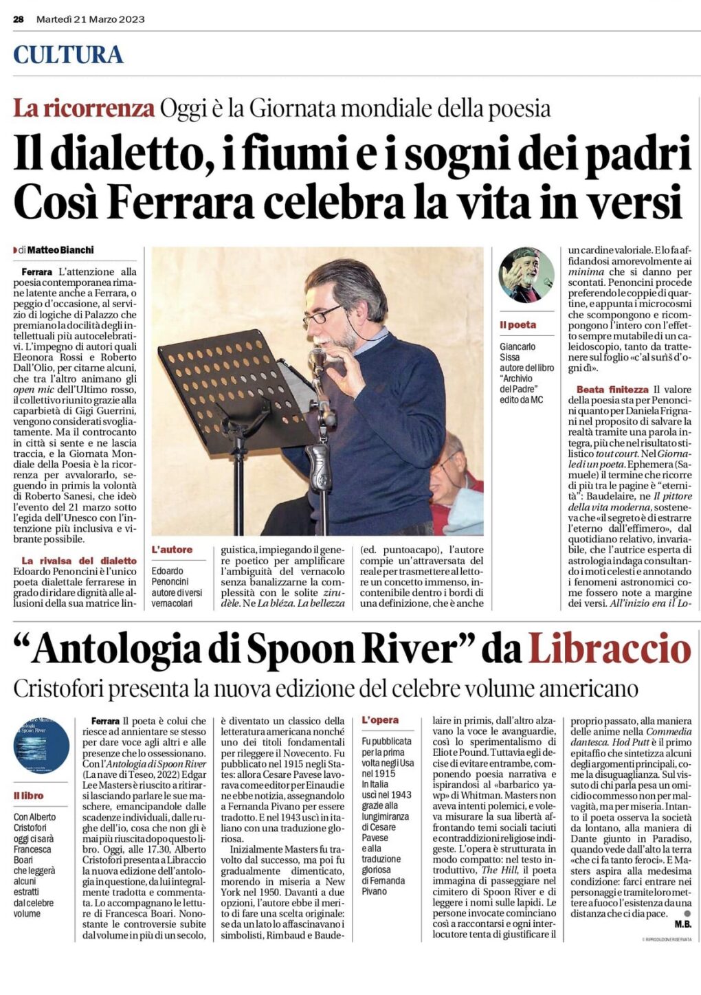 Scopri di più sull'articolo Giornale di un poeta su La Nuova Ferrara