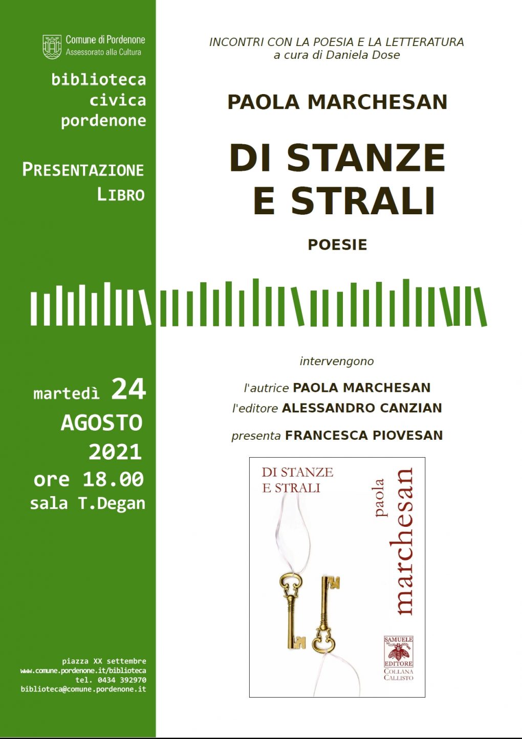 Scopri di più sull'articolo Di stanze e strali in Biblioteca a Pordenone – 24 agosto