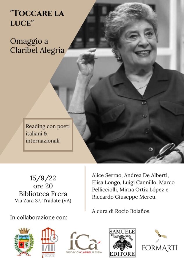 Scopri di più sull'articolo Toccare la luce – omaggio a Claribel Alegría – Frera, 15 settembre