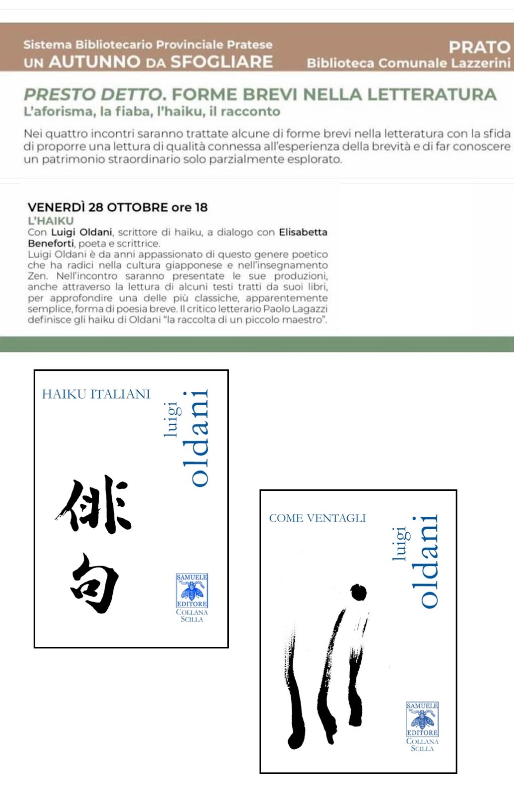 Scopri di più sull'articolo Luigi Oldani a Prato – 28 ottobre