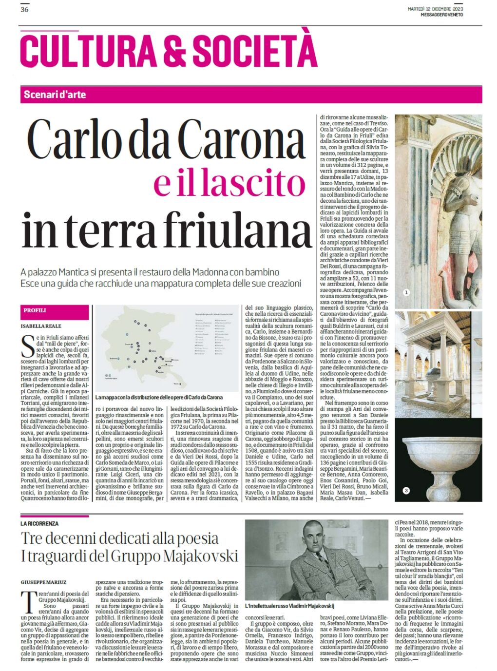 Scopri di più sull'articolo dal Messaggero Veneto del 12 dicembre