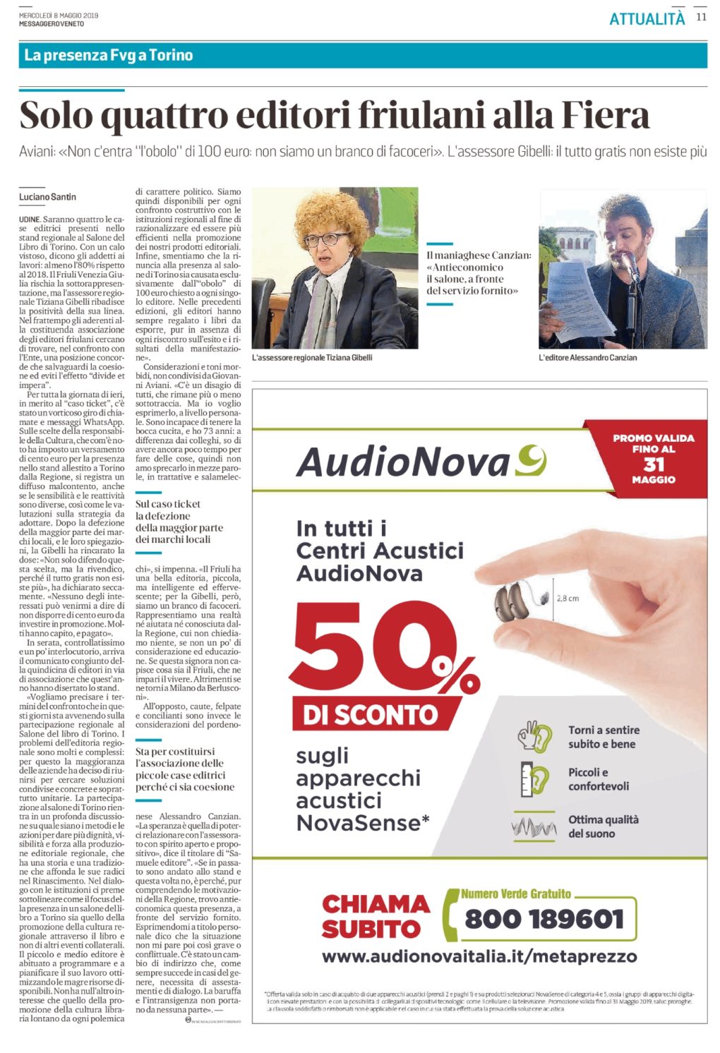 Scopri di più sull'articolo dal Messaggero Veneto dell’8 maggio