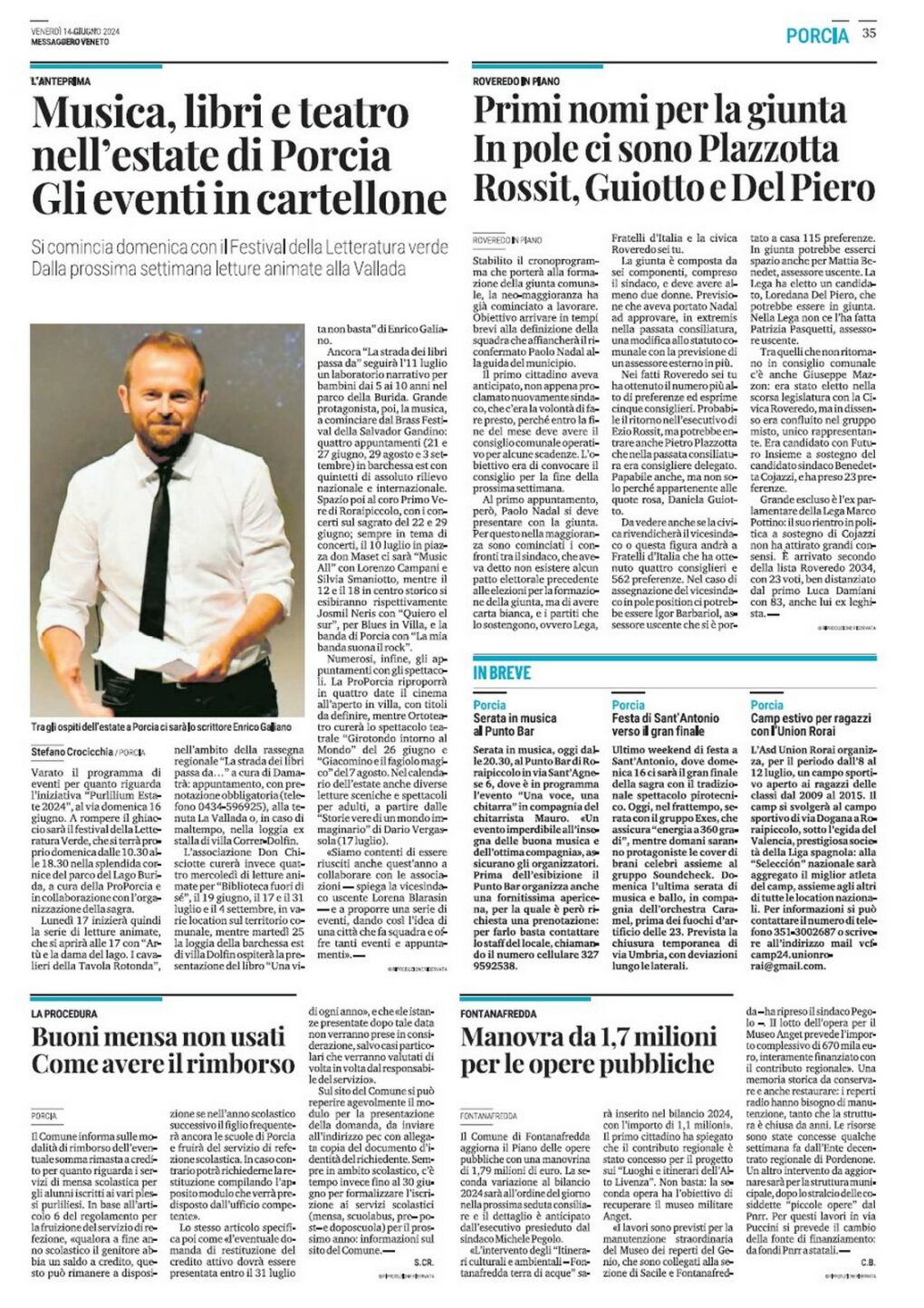 Scopri di più sull'articolo dal Messaggero Veneto del 14 giugno