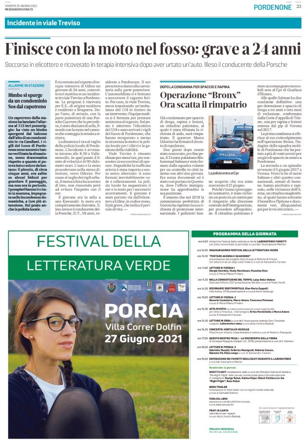 Scopri di più sull'articolo da Il Messaggero Veneto del 25 giugno
