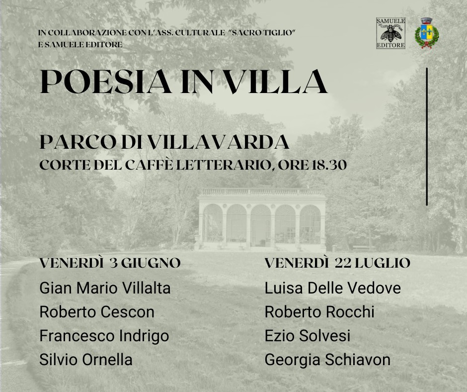 Al momento stai visualizzando Poesia in villa – 3 giugno / 22 luglio