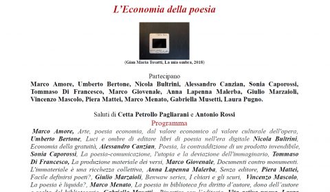 Scopri di più sull'articolo Seminario su L’Economia della Poesia – Roma, 28 ottobre