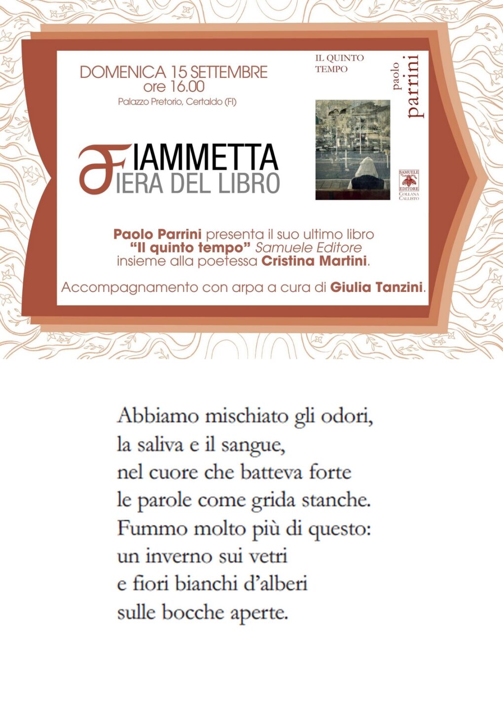 Scopri di più sull'articolo Il quinto tempo a Certaldo – 15 settembre