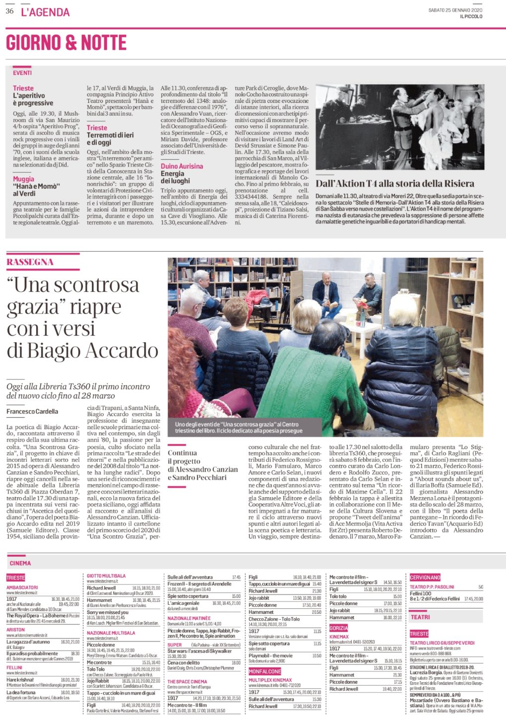 Scopri di più sull'articolo dal Piccolo del 25 gennaio