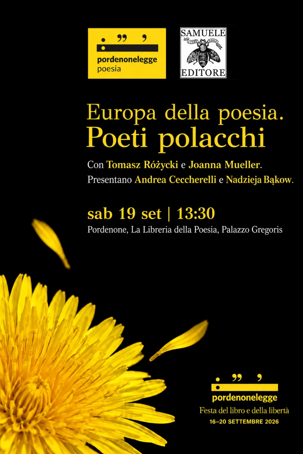 Scopri di più sull'articolo Pordenonelegge 2026: Europa della poesia. Poeti polacchi – foto