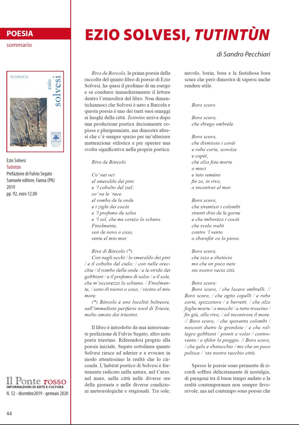 Scopri di più sull'articolo Tutintùn su Il Ponte Rosso n. 52