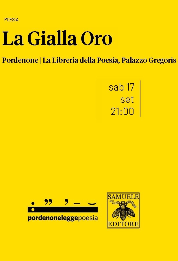 Scopri di più sull'articolo Pordenonelegge: collana Gialla Oro – 17 settembre